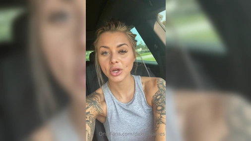 Dakota James completely Nude & Masturbating in car