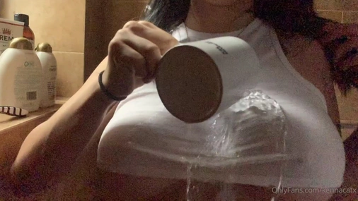 Kenna Vita In Wet Shirt