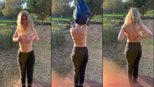 Sugarblonde01 Gets Topless Outdoor