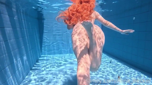 Alina Becker Naked In The Outdoor Pool
