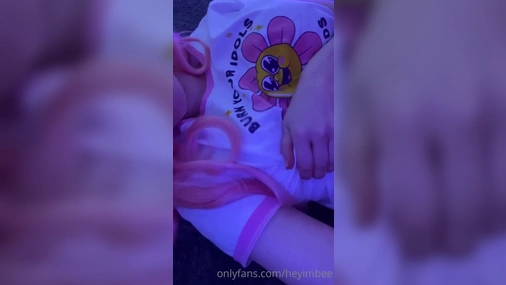 HeyimBee Touching her Big Boobs