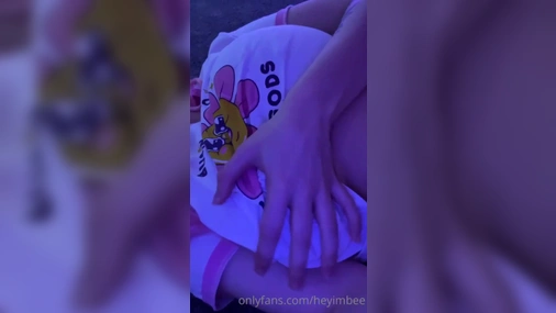 HeyimBee Touching her Big Boobs