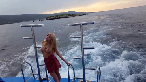 Natalee Topless On The Boat