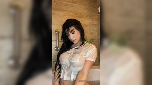 Fatima Segovia With Wet Shirt Under The Shower