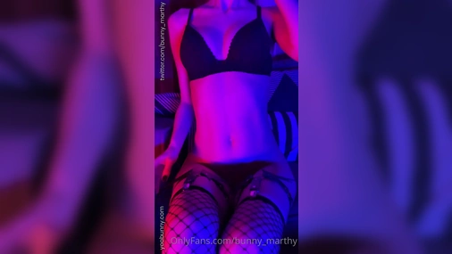 Bunny Marthy Masturbates In Fishnet Stockings