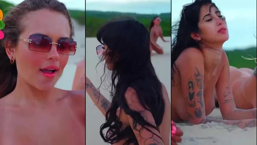 Agnes Nunes Nacktheit am Sandstrand