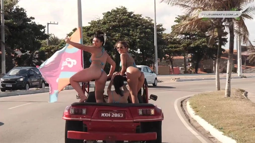 Agnes Nunes Flashing Tits On The Road