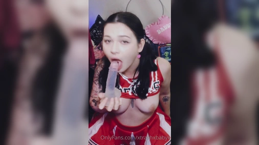 Valkyrie May Sloppy BJ on Dildo