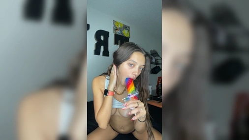 Senya Marin Sucks Dildo