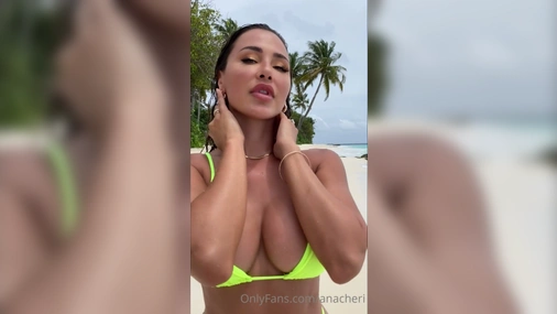 Bikini Babe Ana Cheri On The Sandy Beach