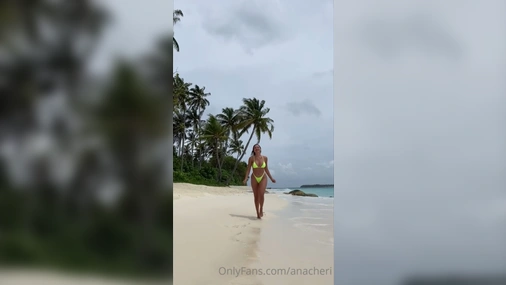 Bikini Babe Ana Cheri On The Sandy Beach