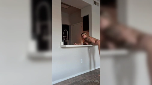 Carter Cameron Topless Dildo Play In The Kitchen