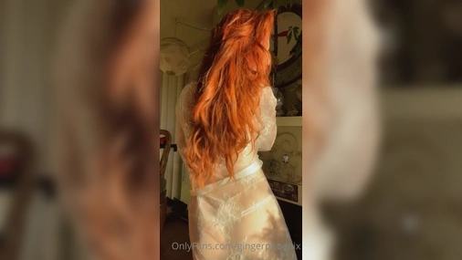 Ginger Phoenix Teasing In Transparent Dress