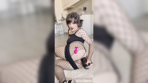 Luciilexss Kinky Play In Fishnet Dress