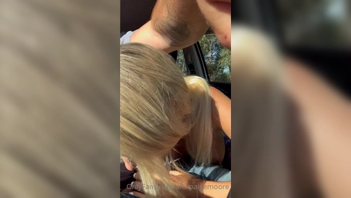 Alex Moore Giving Blowjob in Car And Fucking