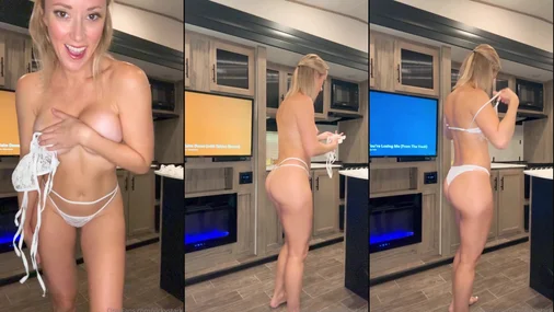 Vicky Stark Weiße Dessous anprobieren