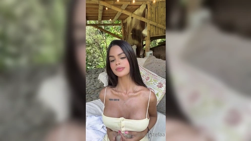 Estefaa Outdoor Masturbation With Dildo