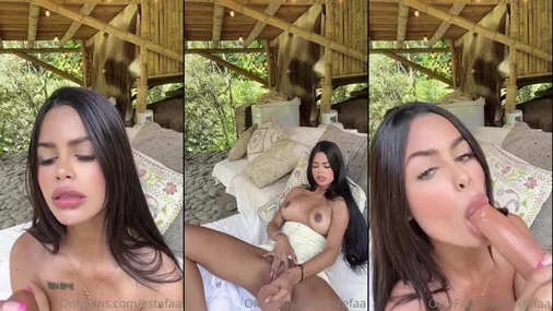 Estefaa Masturbation im Freien mit Dildo