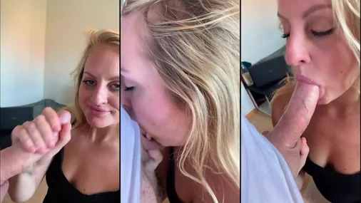 Schwedisches Babe bläst einen großen Schwanz