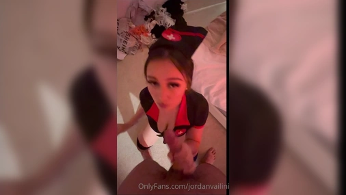 Jordanloader POV Blowjob with Facial Cumshot in Nurse Costume