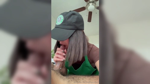 Angela Alvarez - Starbucks Barista Giving Head to Customer