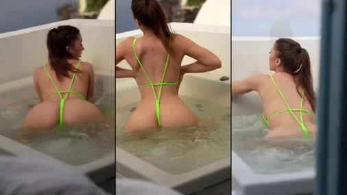Stephjc Twerking mit riesigem Hintern im Whirlpool