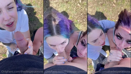 Pandora Skye Blowjob in der Öffentlichkeit POV