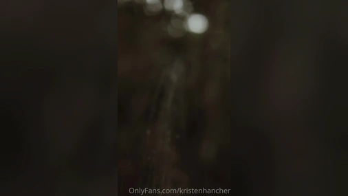 Kristen Hancher Taking Shower In The Woods