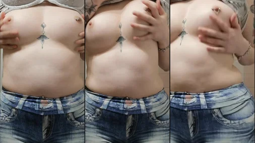 Finnisches Mädchen Jenina Ekonen Zeigt ihre Brüste