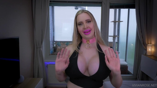 Vivian Rose Wearing Slave Collar