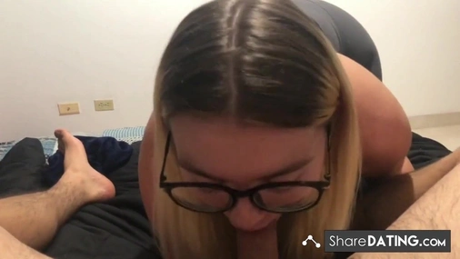 Big-Titted Blonde BBW Sucks and Strokes
