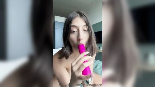 Milena Grace Dirty Talking And Riding Dildo