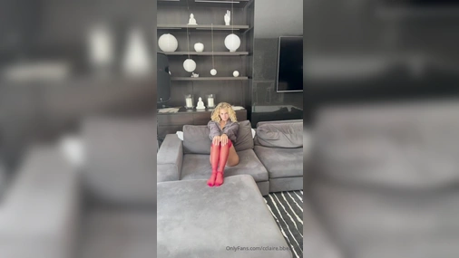 Claire Stone Undressing And Teasing Tits And Pussy