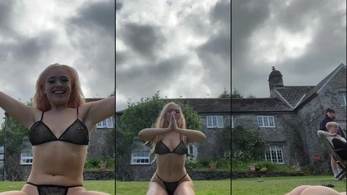 Buffbihhbandittt Wippende Titten im Garten