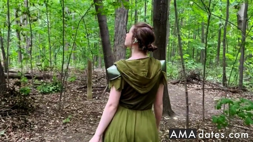 Cosplay Teen Sucks Your Cock Outdoors!