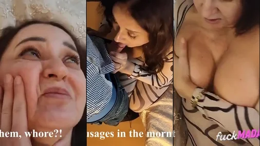 Sexy MILF mit großen Titten und einem knackigen Hintern verführt den Freund ihres Sohnes zu einem Blowjob