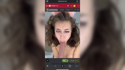Goodforkarina sucking dildo on live