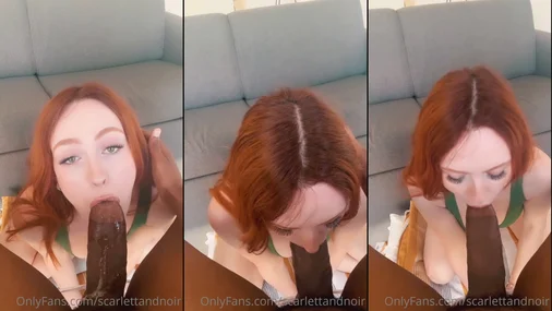 Scarlettsynclair Einen riesigen schwarzen Schwanz blasen