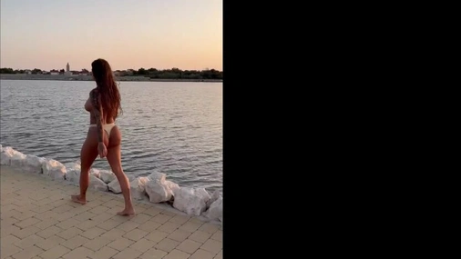Swedish Babe Michelle Svendsen naked in public
