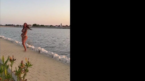 Swedish Babe Michelle Svendsen naked in public