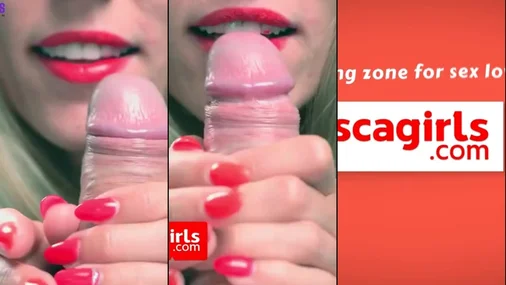 Langsames und sanftes Neckenspiel mit dem Schwanz, bis er explodiert