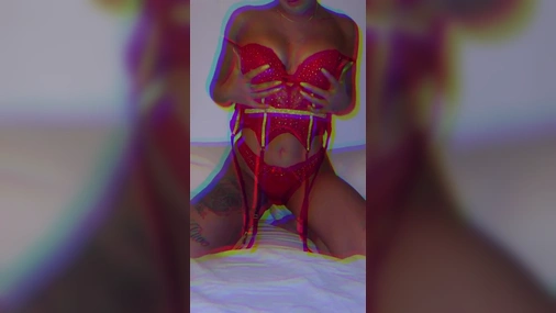 swedish onlyfans Eliin showing off her boobs in sexy lingere