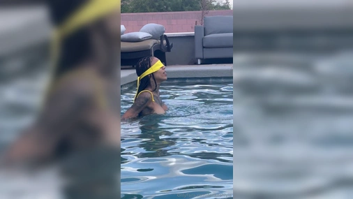 Theonlysafarii Hot Lesbian Kissing in Pool