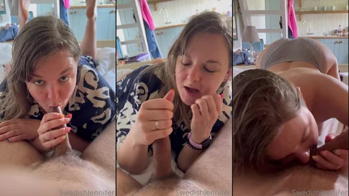 swedish jennifer Voller Blowjob mit Cumshot in den Mund – PPV