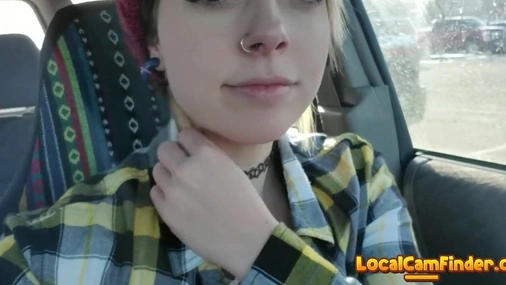 Orgasm in a Car at a Busy Parking Lot