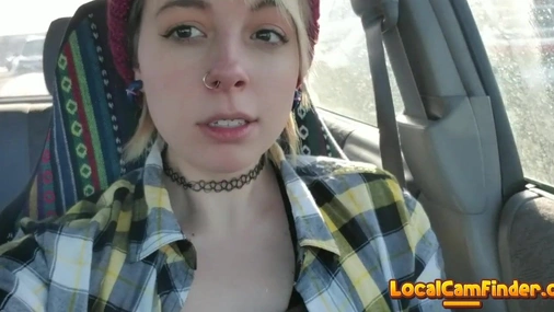 Orgasm in a Car at a Busy Parking Lot