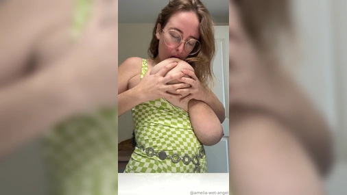 Amelia Wet Angel Eating Big Tits