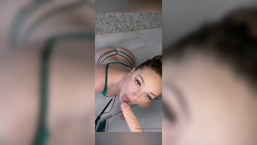 Swedish Tindra Imhauser dildo blowjob Part 2