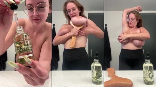 Amelia Wet Angel - Rubbing Big Oily Titties