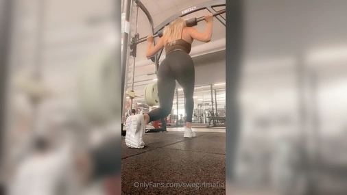 swedish twitch streamer swegirlmafia big ass while training